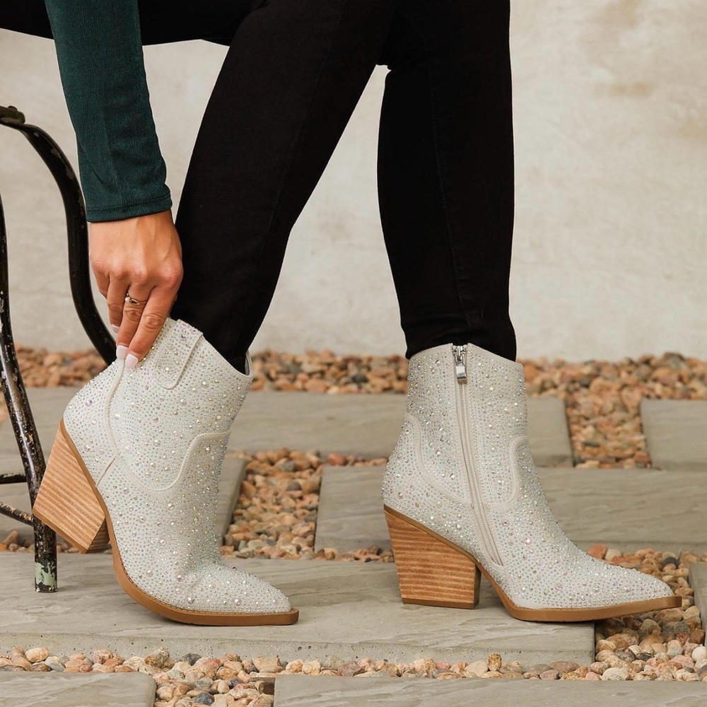 Rhinestone sparkle cowboy boots